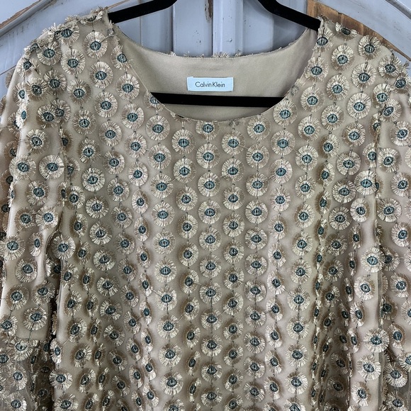 Calvin Klein | Evil Eye Gold Embellished Women's Top Size XL - Picture 5 of 10